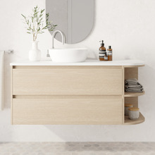 Avion 1200mm Wall Hung Single Vanity with Solid Surface Countertop